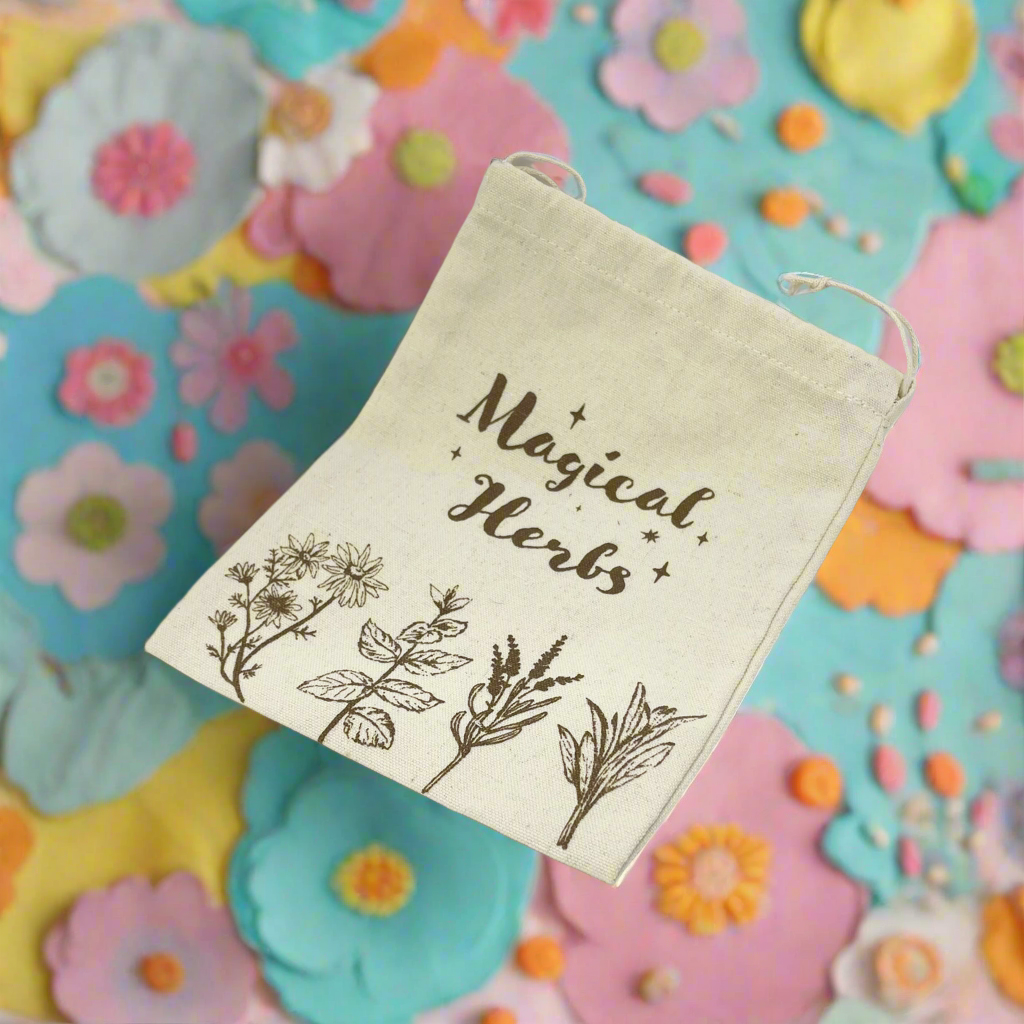 Magical Herbs Cotton Storage Pouch