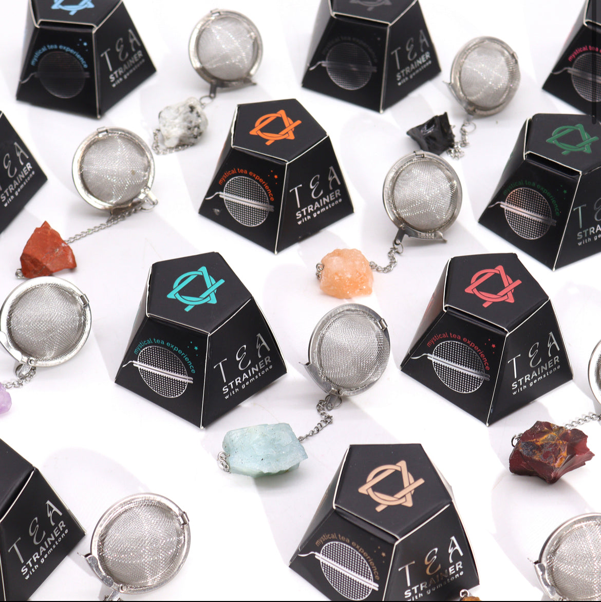 Hippie life UK, the crystal, spiritual and natural holistic health gift shop presents Raw Healing Crystal Gemstone Tea Strainer - Black Obsidian, , HIPPIE Life UK, , , , , .