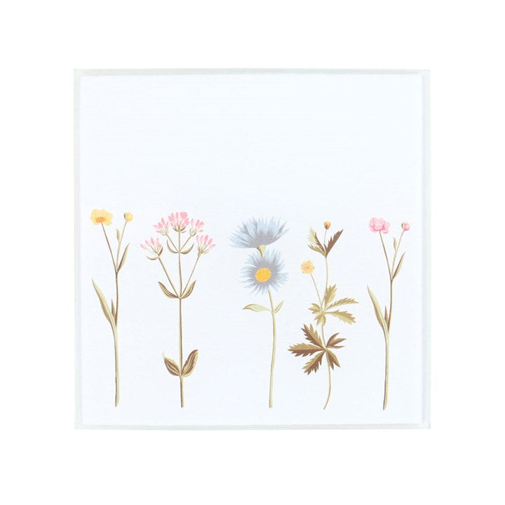 Wildflower Glass Coaster Set