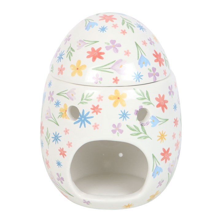 Spring Floral Print Egg Oil Burner and Wax Warmer – Easter Chocolate Alternative