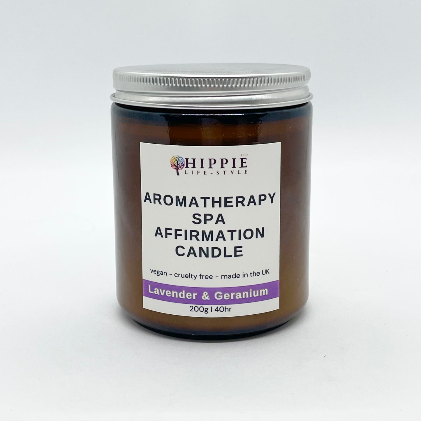 Aromatherapy Spa Intention Candle - Lavender and Geranium