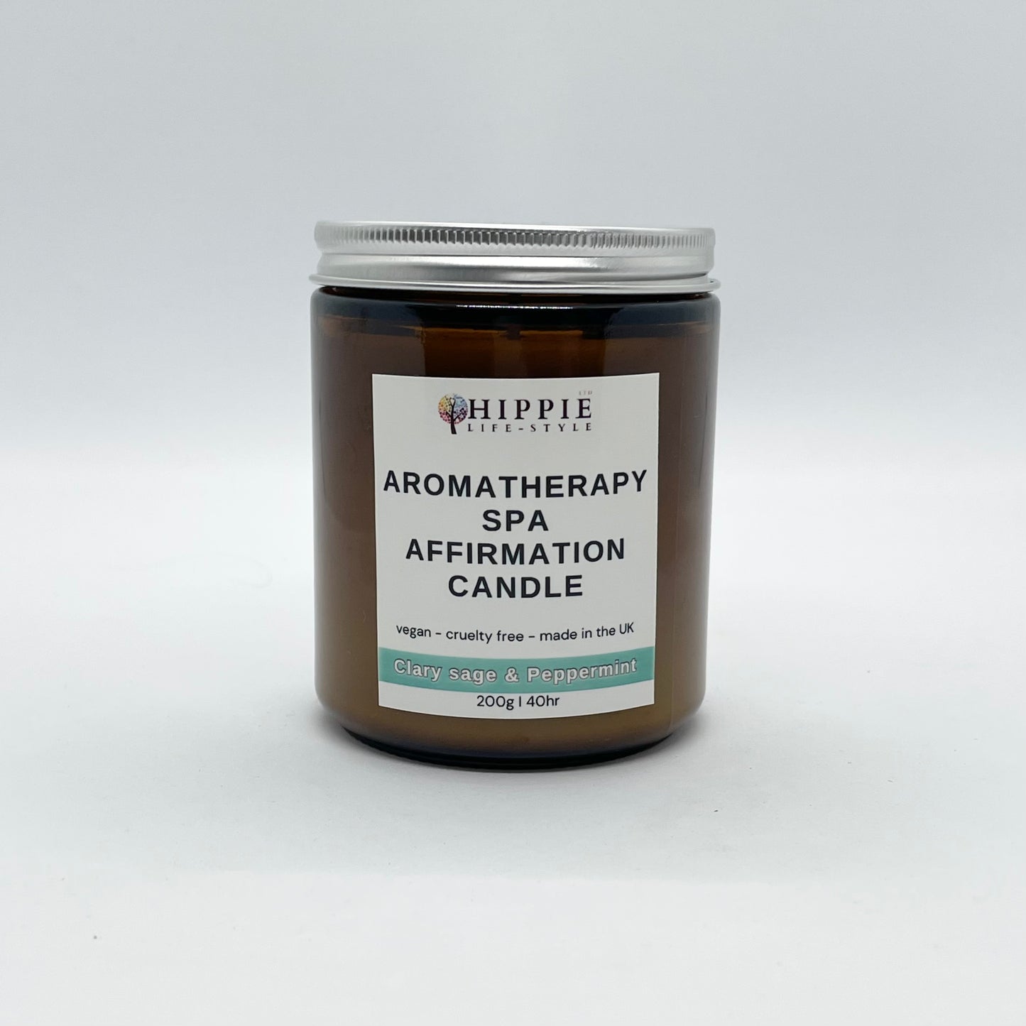 Aromatherapy Spa Intention Candle - Clary Sage and Peppermint