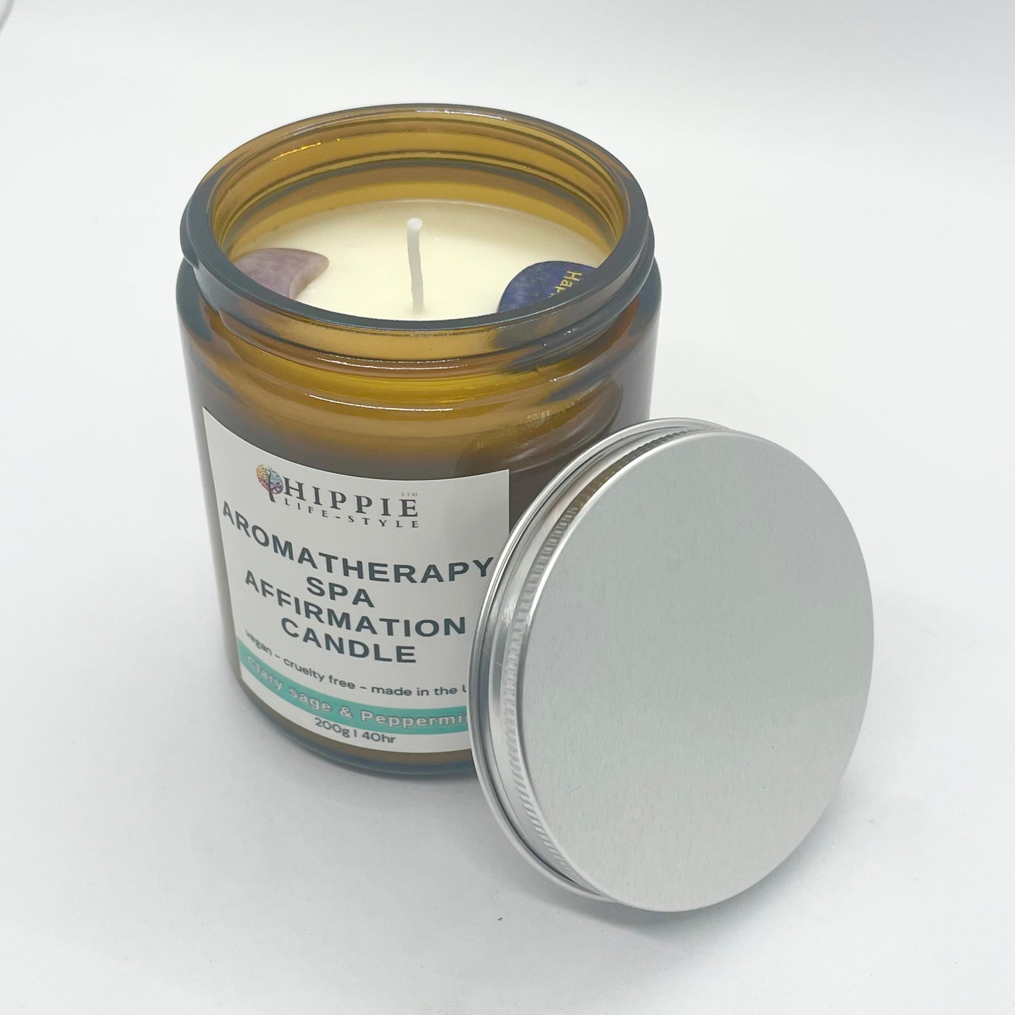 Aromatherapy Spa Intention Candle - Clary Sage and Peppermint