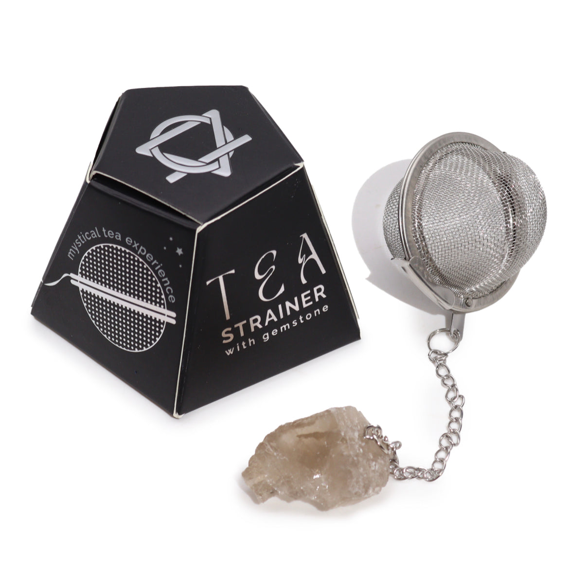 Hippie life UK, the crystal, spiritual and natural holistic health gift shop presents Raw Healing Crystal Gemstone Tea Strainer - Smoky Quartz, , HIPPIE Life UK, , , , , .