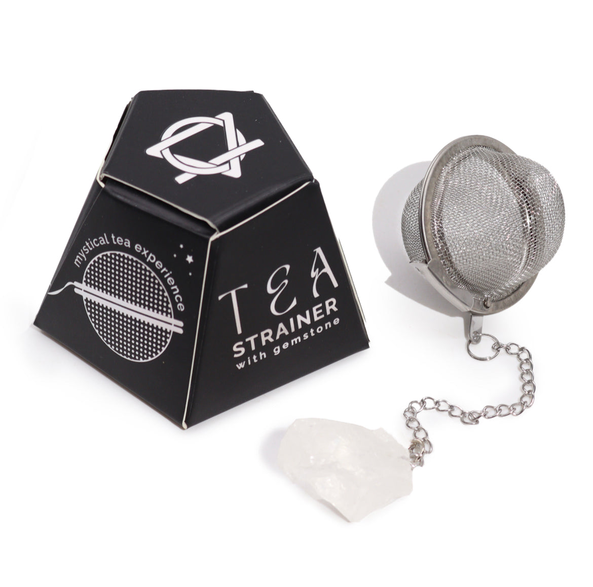 Hippie life UK, the crystal, spiritual and natural holistic health gift shop presents Raw Healing Crystal Gemstone Tea Strainer - Rock Quartz, , HIPPIE Life UK, , , , , .