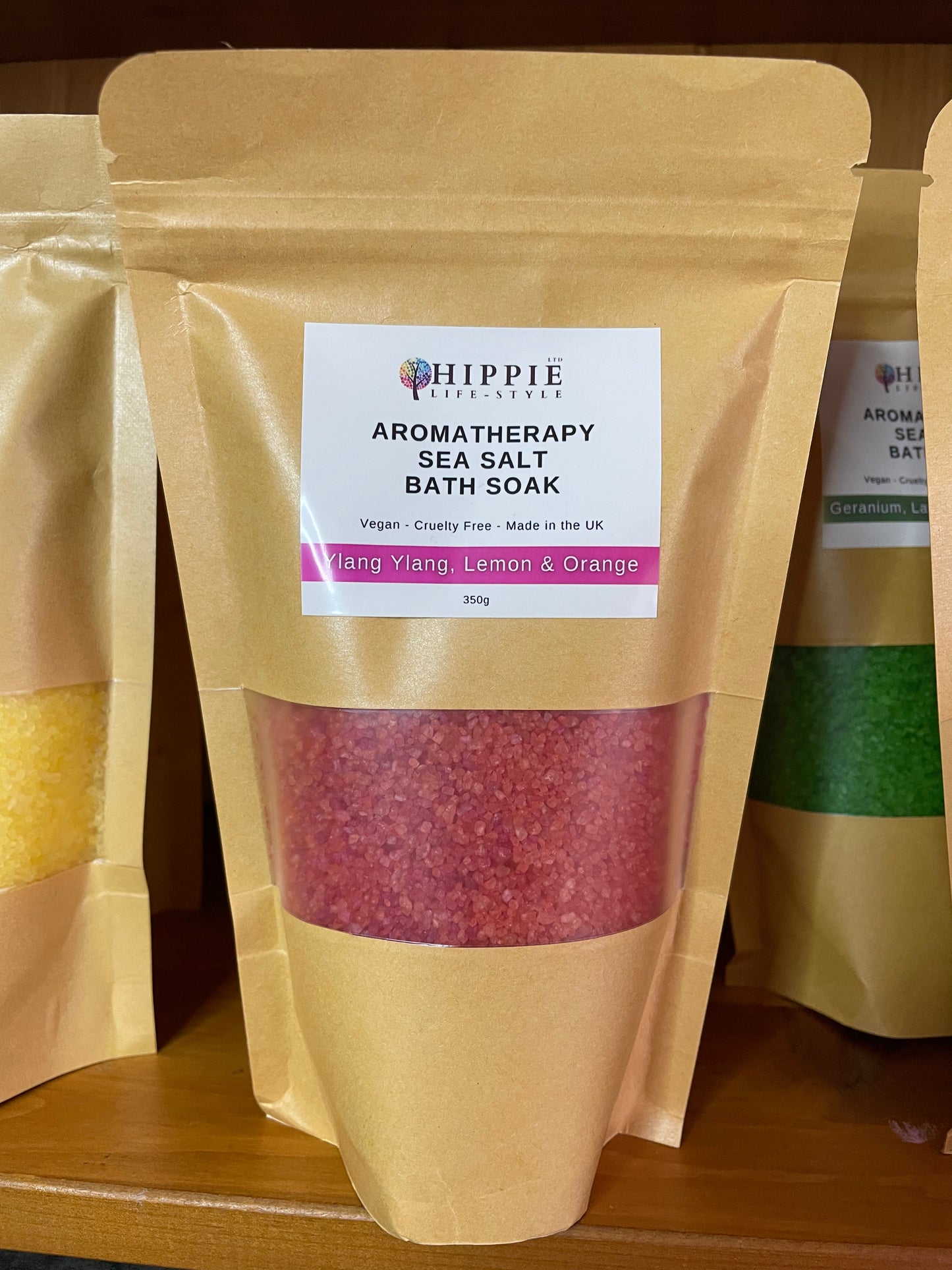 Aromatherapy Sea Salt Bath Soak - Ylang Ylang, Lemon & Orange