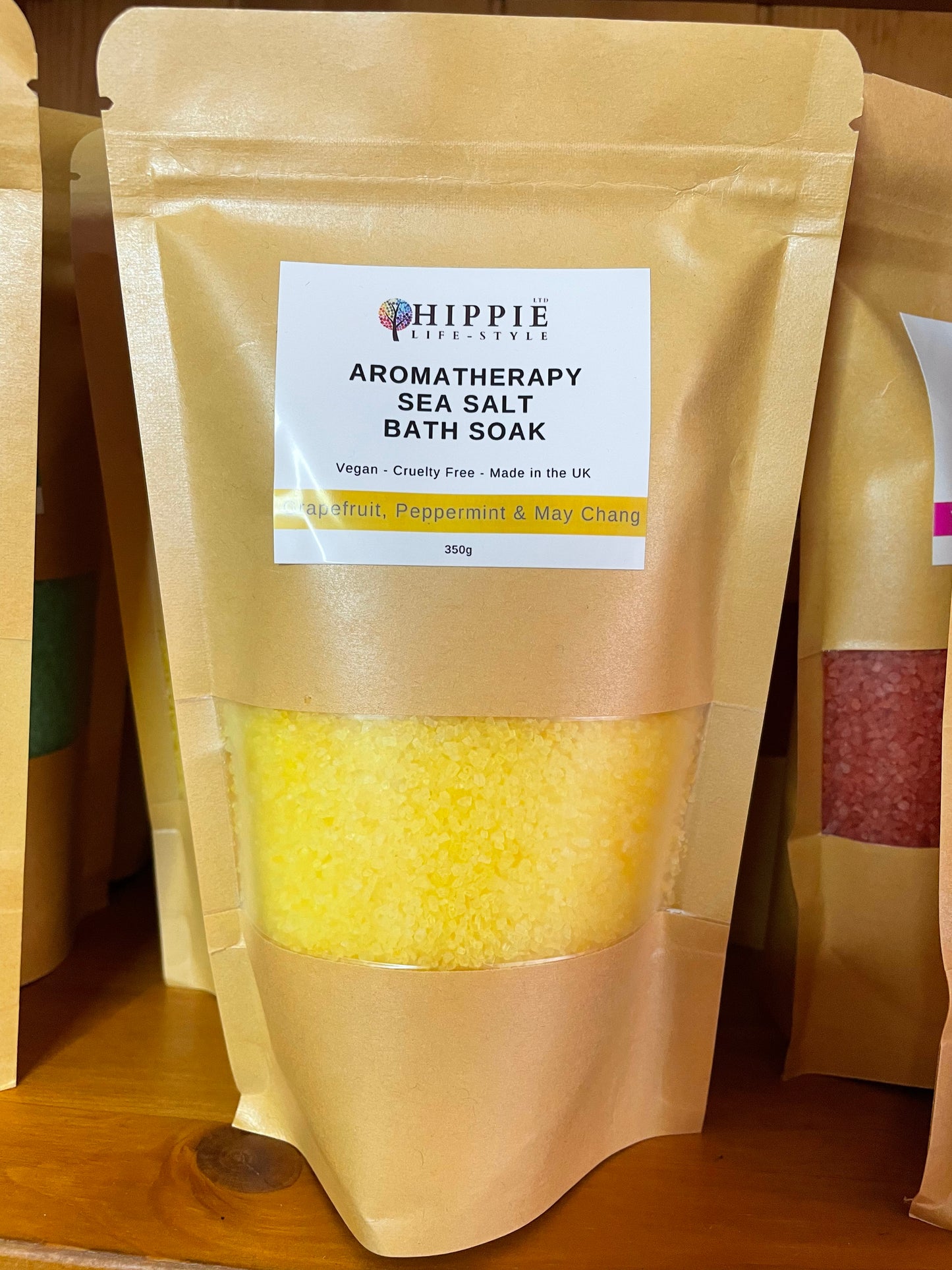 Aromatherapy Sea Salt Bath Soak - Grapefruit, Peppermint & May Chang