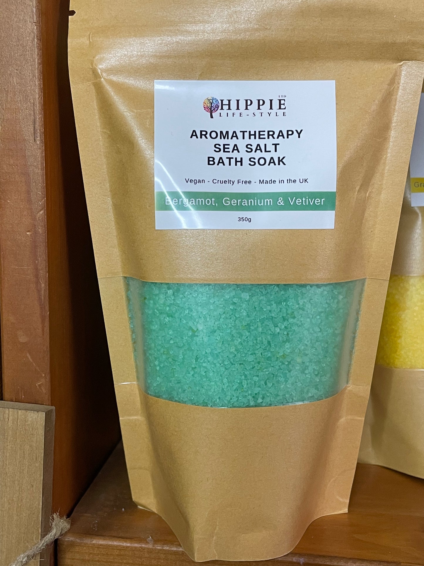 Aromatherapy Sea Salt Bath Soak - Bergamot, Geranium and Vetiver