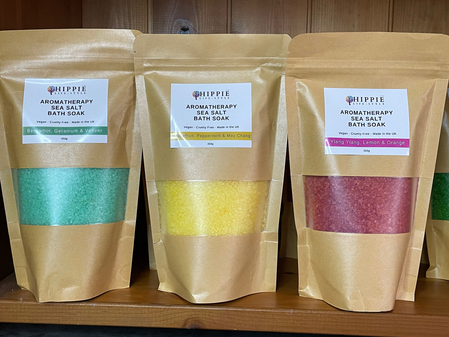 Aromatherapy Sea Salt Bath Soak - Grapefruit, Peppermint & May Chang