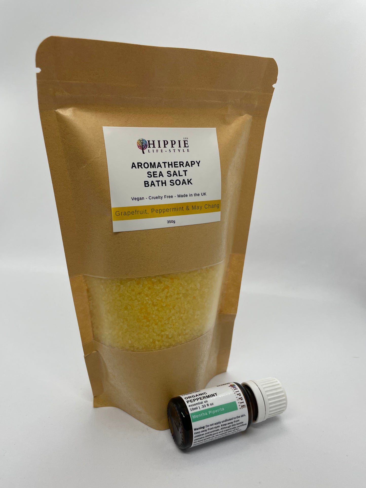 Aromatherapy Sea Salt Bath Soak - Grapefruit, Peppermint & May Chang