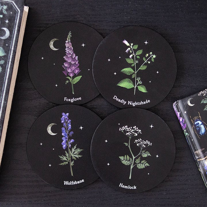 Poisonous Plants Coaster Set - Functional Art for Your Home