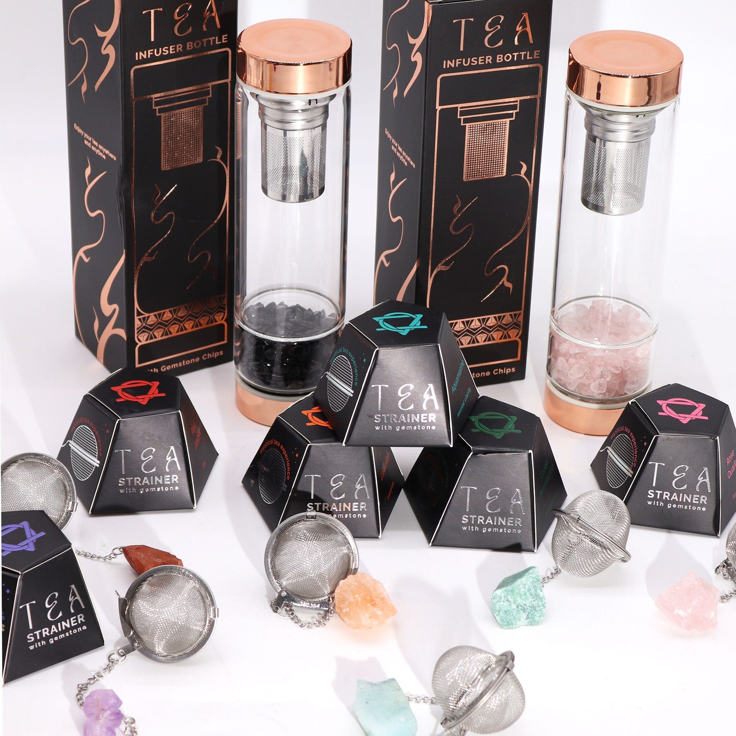 Raw Crystal Gemstone Tea Strainer - Clarity Aquamarine