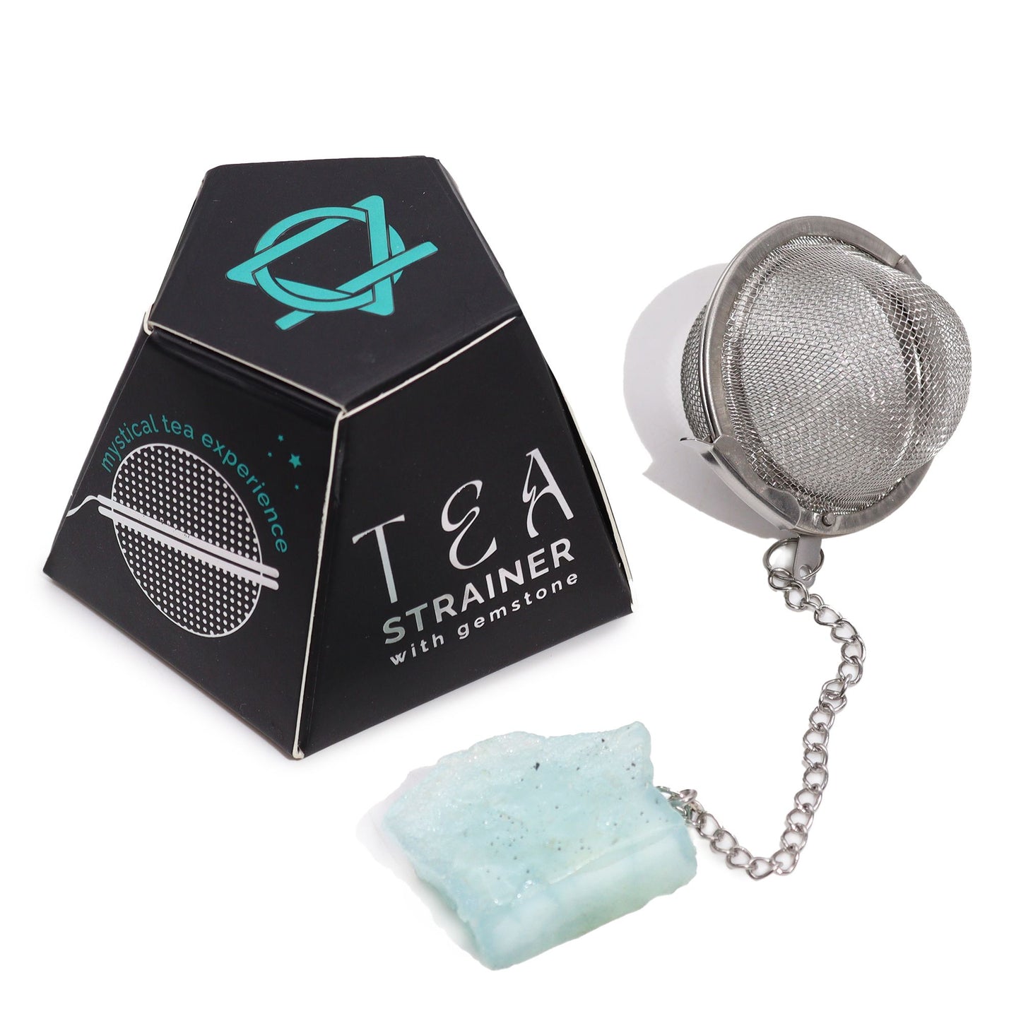 Raw Crystal Gemstone Tea Strainer - Clarity Aquamarine