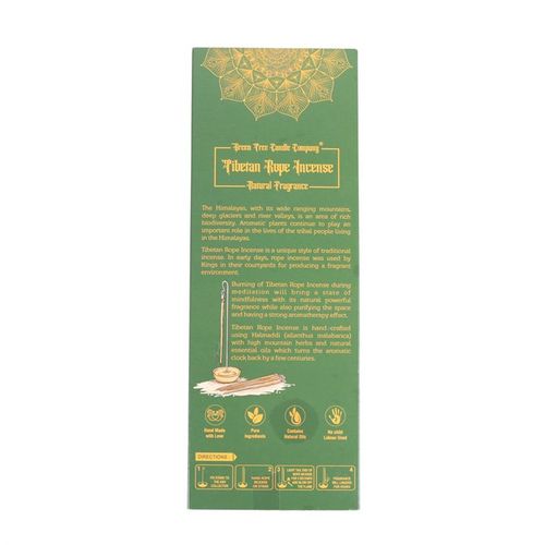 Sacred Ayurveda Tibetan Rope Incense with Holder