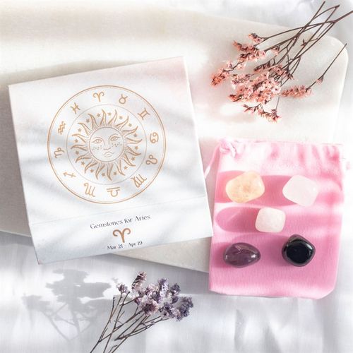Aries Crystal Tumblestone Set – A Unique Collection for Strength and Balance