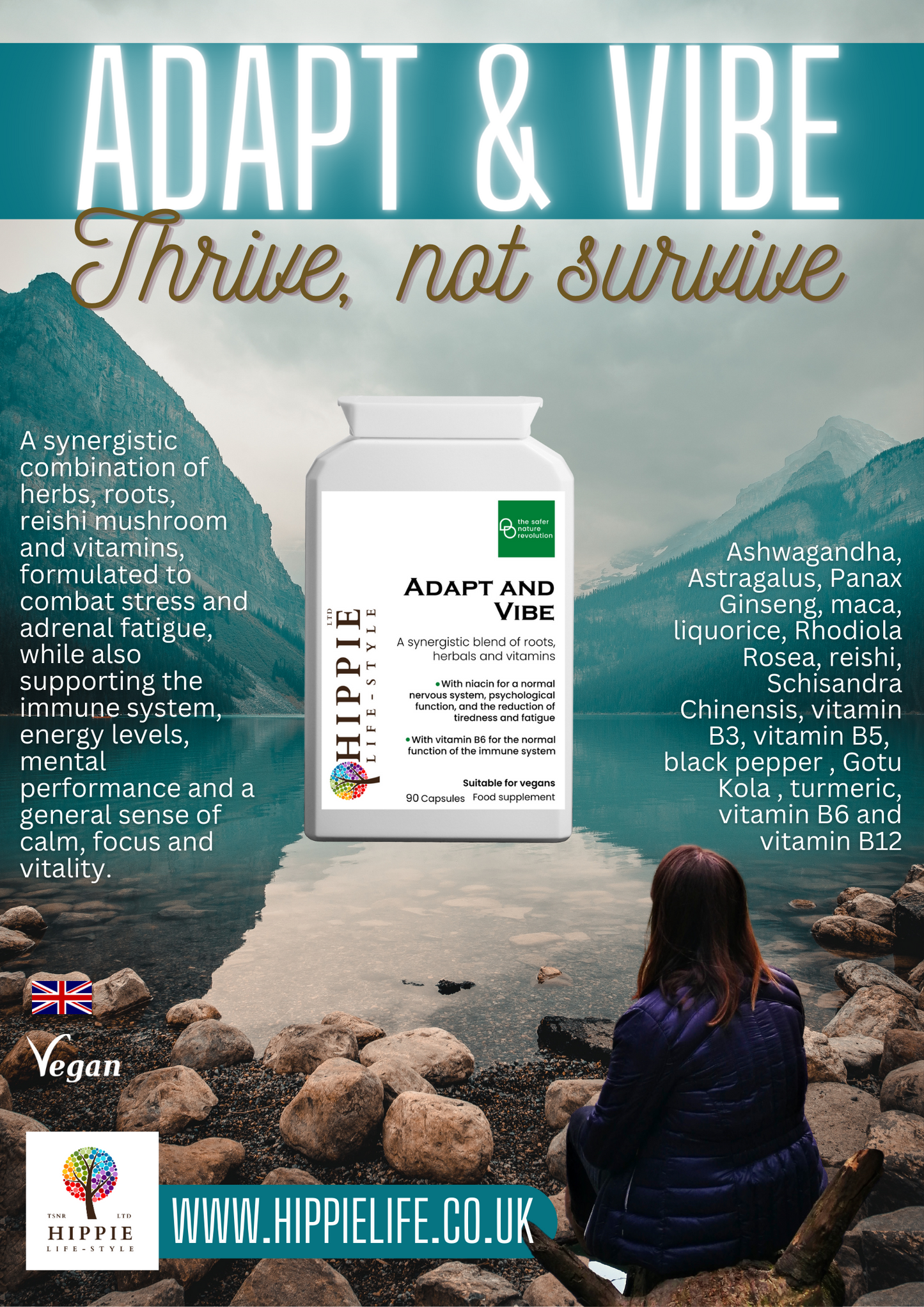 Hippie life UK, the crystal, spiritual and natural holistic health gift shop presents HIPPIE Adapt and Vibe (Vegan), , HIPPIE Life UK, , , , , .