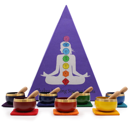 Chakra Pyramid Singing Bowl Gift Set – A Unique Sound Healing Experience