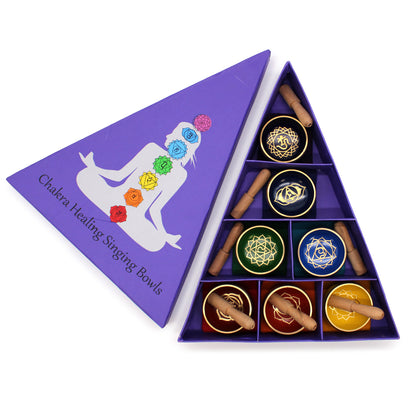 Chakra Pyramid Singing Bowl Gift Set – A Unique Sound Healing Experience