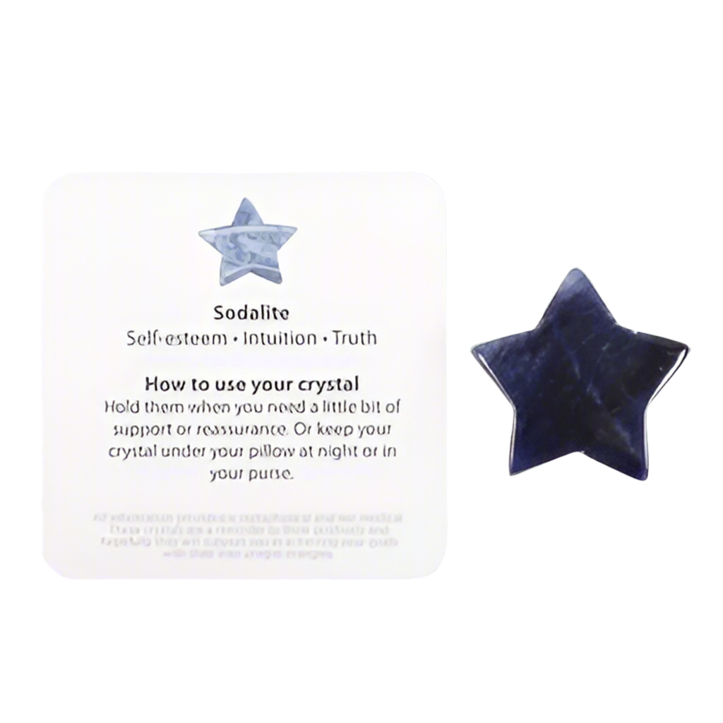 Lucky Sodalite Crystal Star in a Bag: A Token of Gratitude and Empowerment