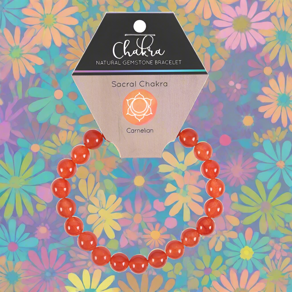 Sacral Chakra Carnelian Gemstone Bracelet