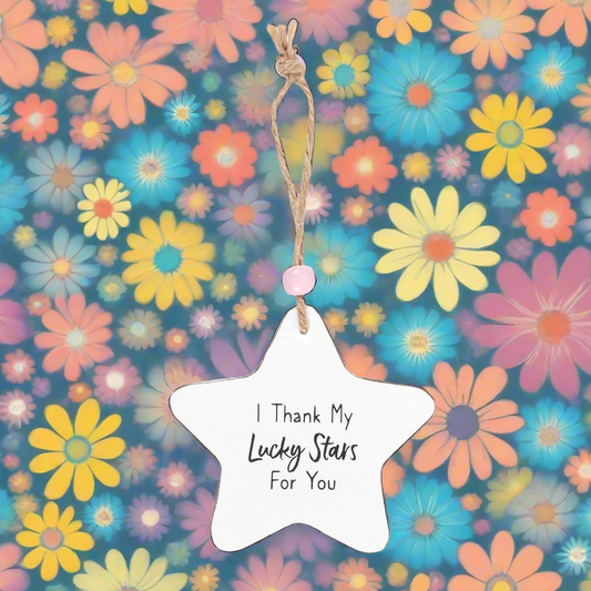 Lucky Stars Sentiment Wooden Star: A Heartfelt Token of Gratitude