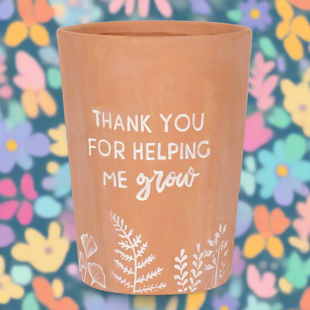 Thank You For Helping Me Grow Terracotta Plant Pot: A Symbol of Growth and Transformation