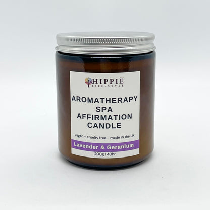 Aromatherapy Spa Intention Candle - Lavender and Geranium