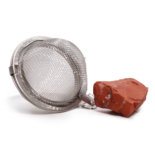 Hippie life UK, the crystal, spiritual and natural holistic health gift shop presents Raw Healing Crystal Gemstone Tea Strainer - Red Jasper, , HIPPIE Life UK, , , , , .