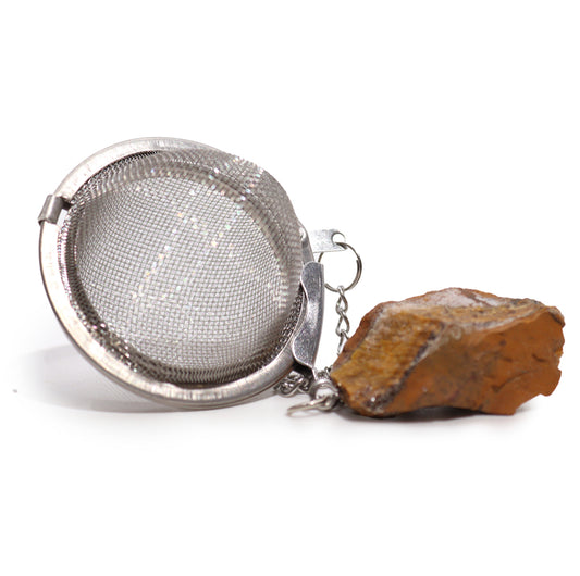 Hippie life UK, the crystal, spiritual and natural holistic health gift shop presents Raw Healing Crystal Gemstone Tea Strainer - Gold Tigers Eye, , HIPPIE Life UK, , , , , .