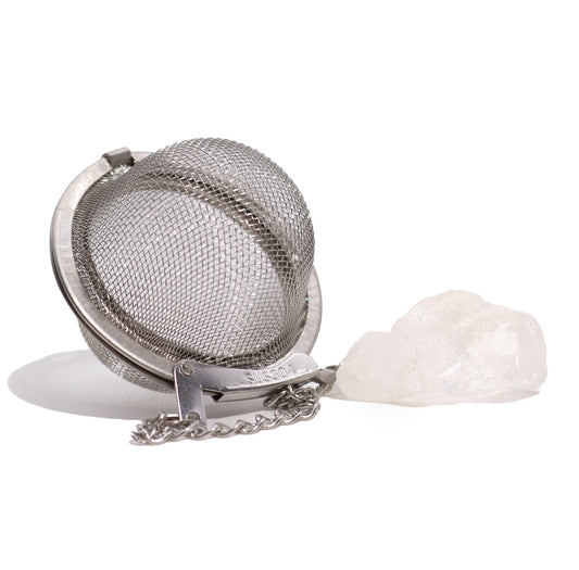 Hippie life UK, the crystal, spiritual and natural holistic health gift shop presents Raw Healing Crystal Gemstone Tea Strainer - Rock Quartz, , HIPPIE Life UK, , , , , .