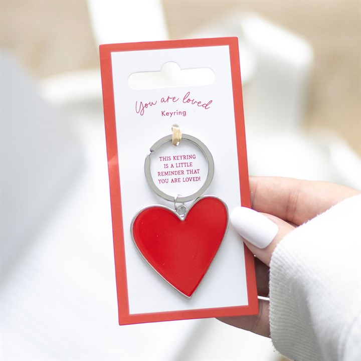 You Are Loved Heart Keyring  – A Thoughtful Gift for Someone Special