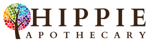 Long logo for the HIPPIE Apothecary essential oils, herbs and crystals store in the UK