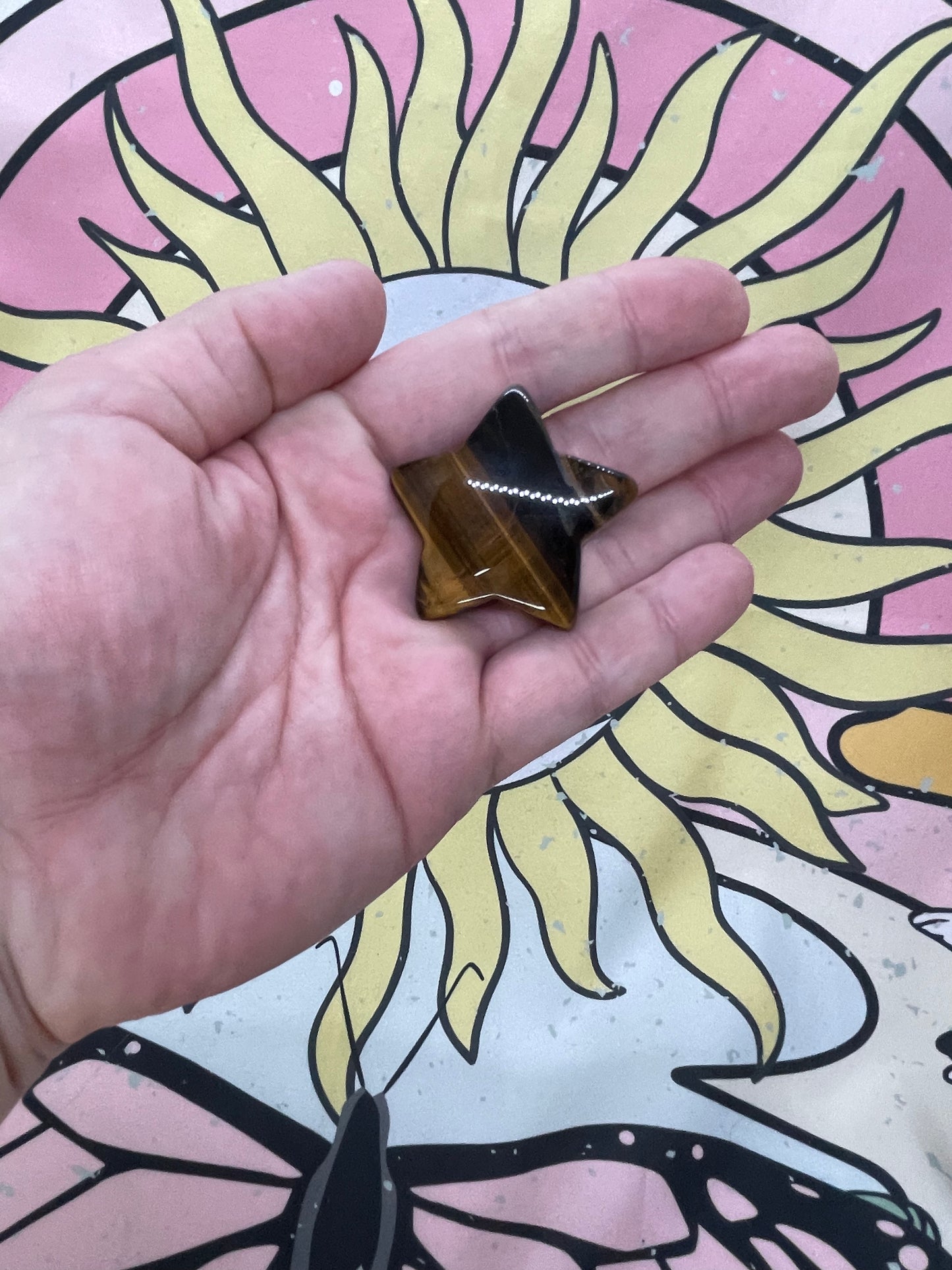 Tiger Eye Healing Crystal Star