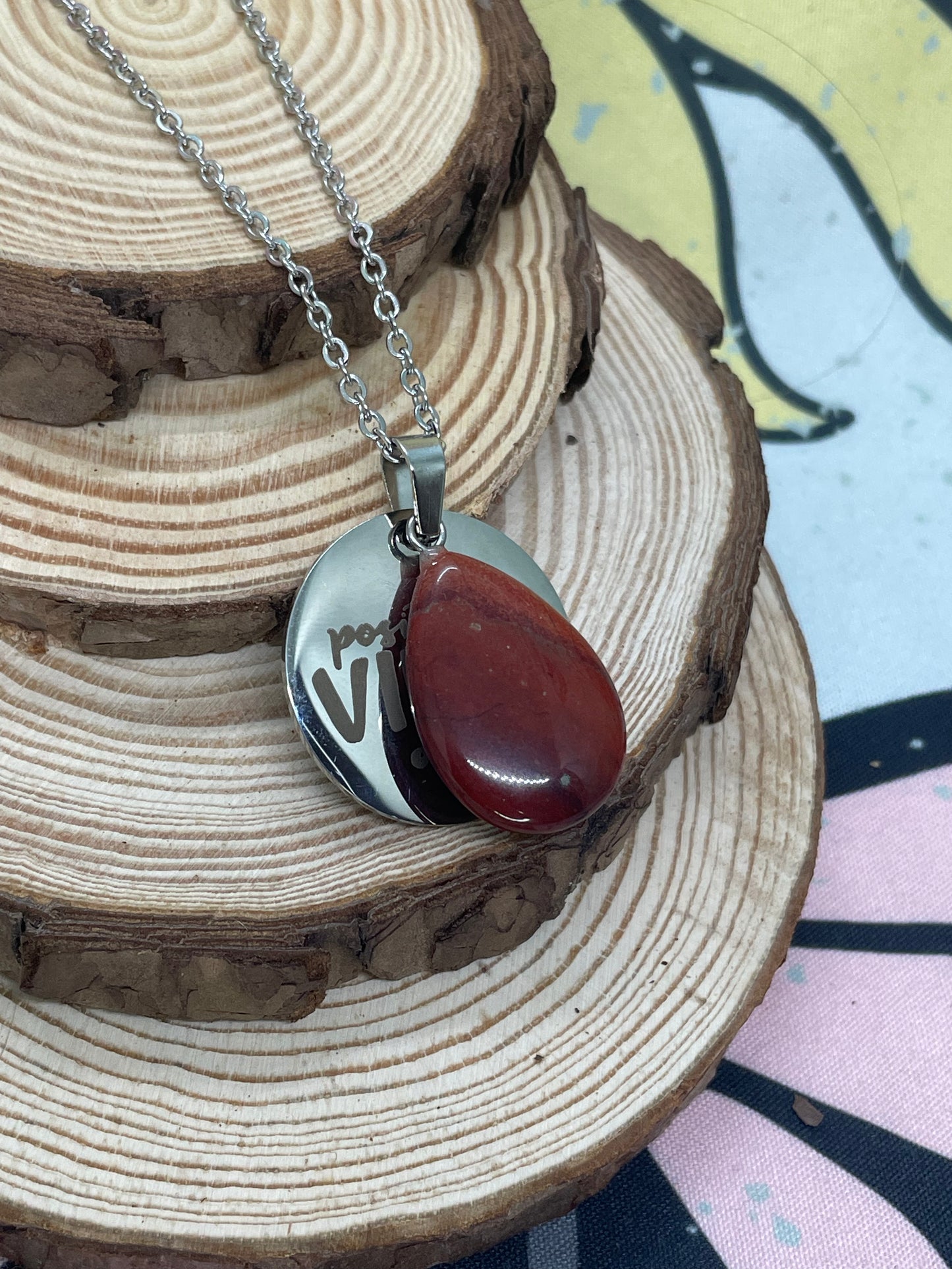 Mahogany Obsidian “Positive Vibes” Necklace