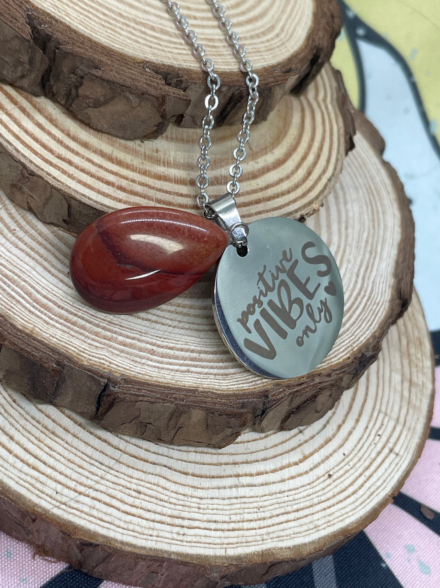 Mahogany Obsidian “Positive Vibes” Necklace