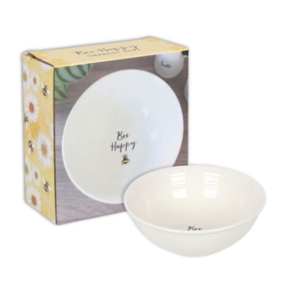 "Bee Happy" Ceramic Bowl: Start Your Day with Joy