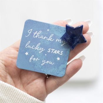 Lucky Sodalite Crystal Star in a Bag: A Token of Gratitude and Empowerment