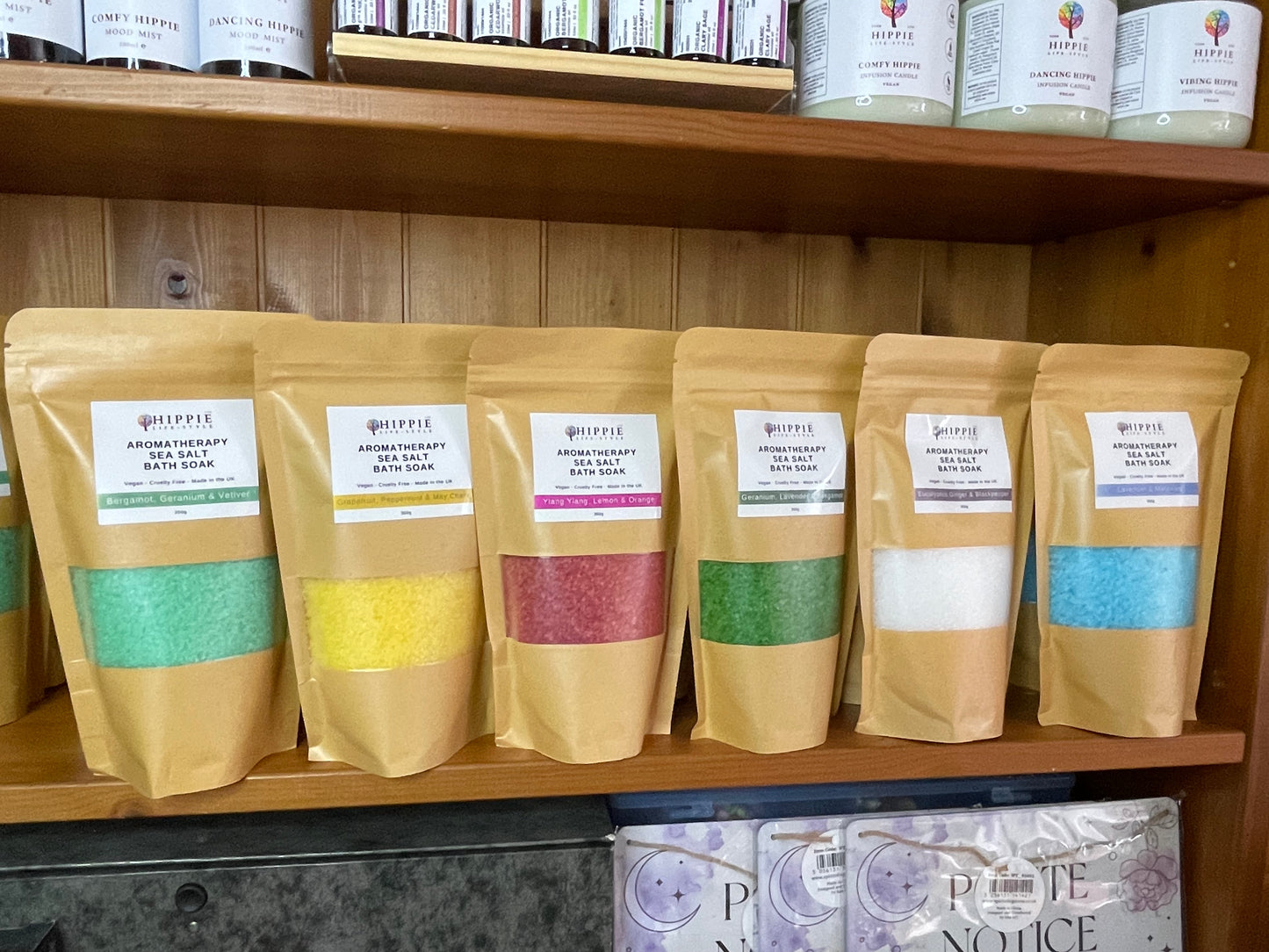 Aromatherapy Sea Salt Bath Soak - Geranium, Lavender & Bergamot