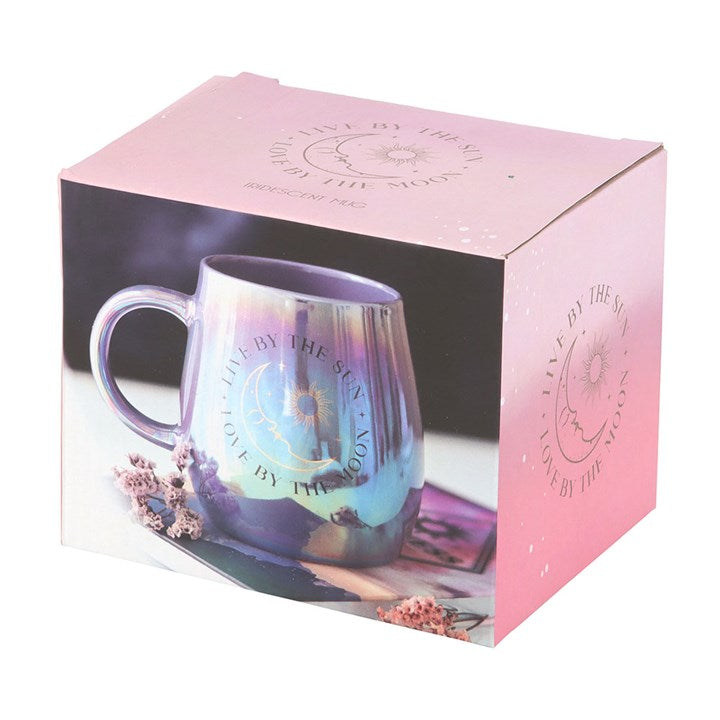 Live by the Sun Love by the Moon Iridescent Mug: Embrace Celestial Beauty