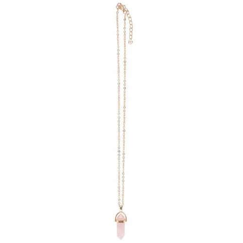 Beautiful rose quartz gift idea – a greeting card with necklace. Gold-tone, nickel-free jewellery from the UK with semi-precious rose quartz crystal for holistic and spiritual wellbeing.