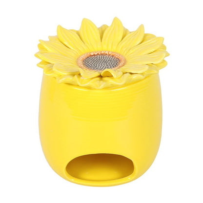 Yellow Ceramic Oil Burner and Wax Warmer – Sunflower Design