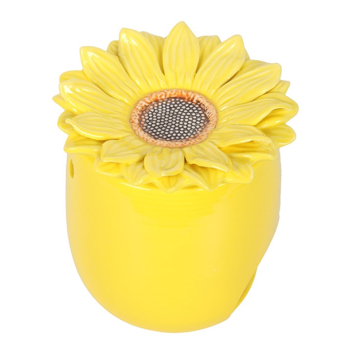 Yellow Ceramic Oil Burner and Wax Warmer – Sunflower Design