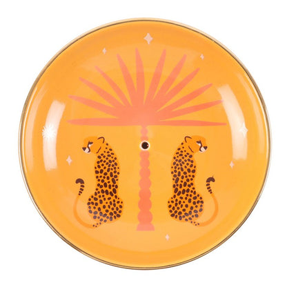 Leopard Palm Incense Holder