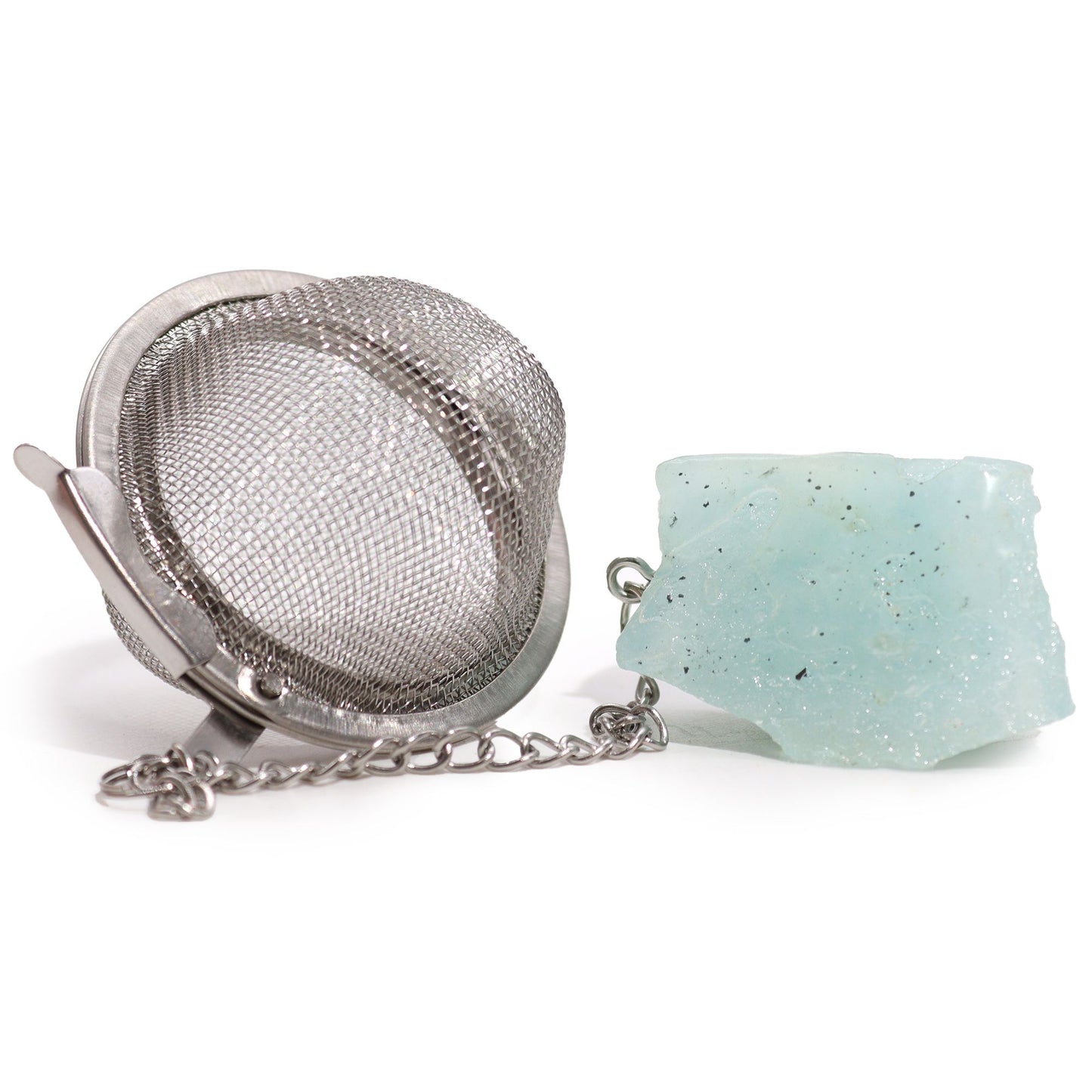 Raw Crystal Gemstone Tea Strainer - Clarity Aquamarine