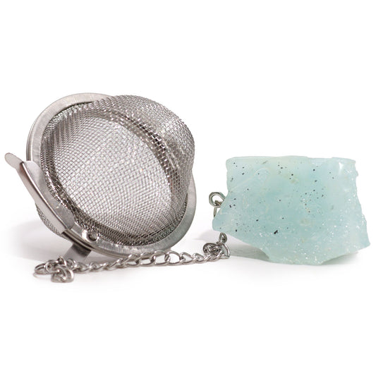 Raw Crystal Gemstone Tea Strainer - Clarity Aquamarine