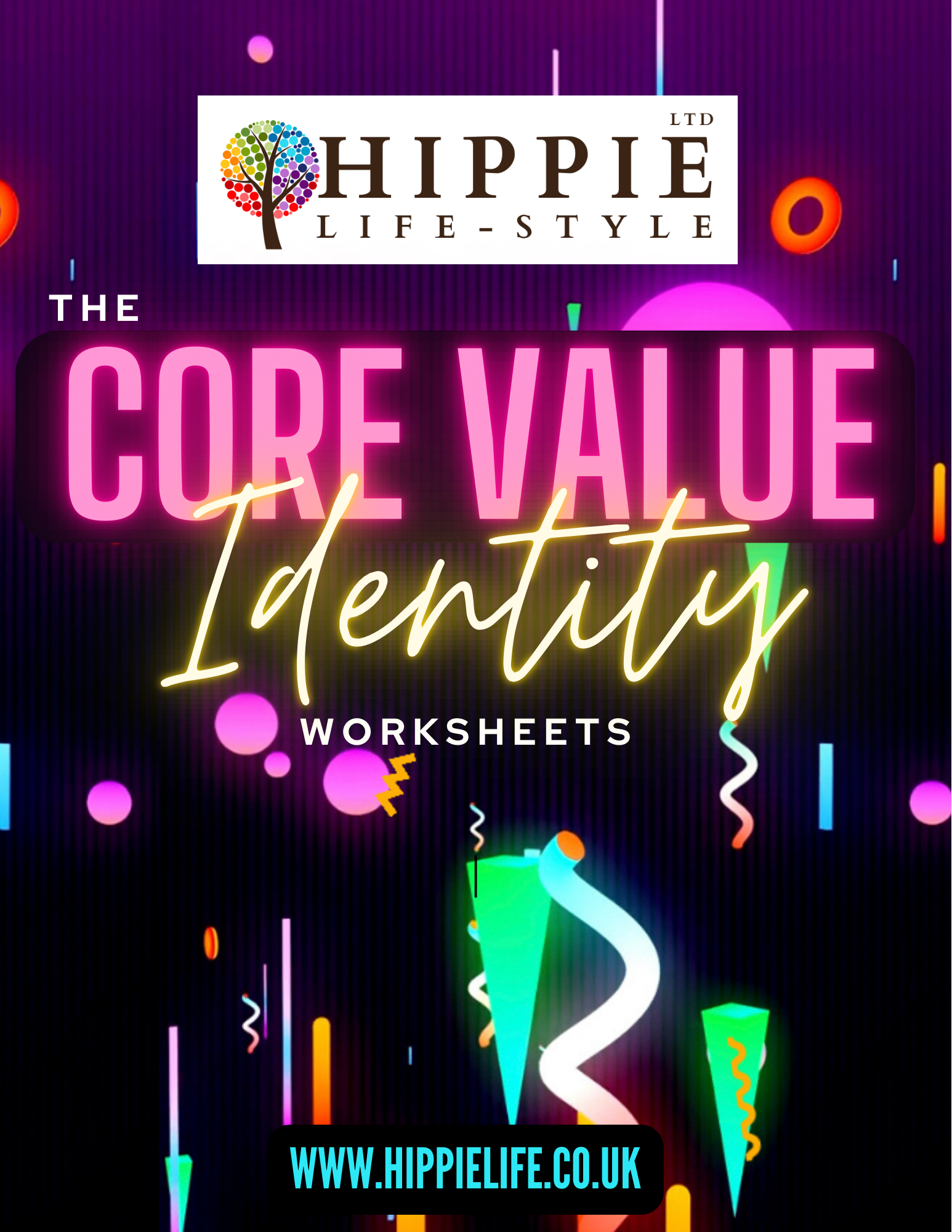 Hippie life UK, the crystal, spiritual and natural holistic health gift shop presents Core Value Identity Worksheets - PDF Download, PDF Download, HIPPIE Life UK, , , , , .
