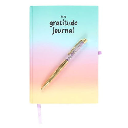 Multicoloured Gratitude Journal with Amethyst Pen – A Daily Companion for Positivity and Reflection