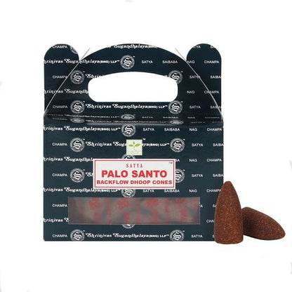 Satya Palo Santo Backflow Incense Cones – Box of 6 Packs