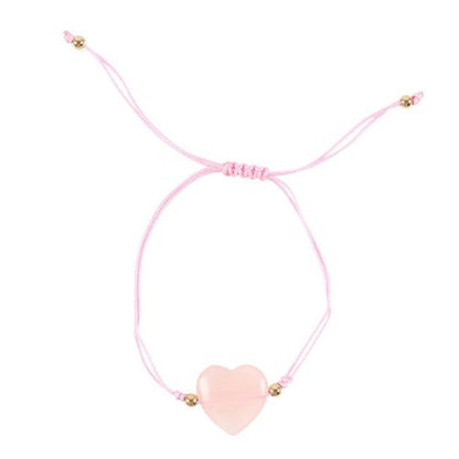 You Are Loved Rose Quartz Crystal Heart Bracelet  – A Meaningful Gift of Love