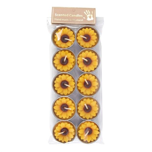 Sunflower Scented Candle Set – Pack of 10